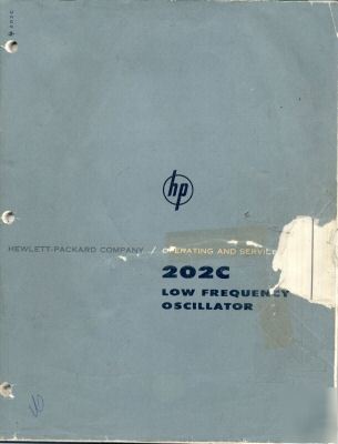 Hp 202C operating & service manual