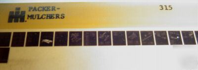 Ih 315 packer mulcher parts book catalog microfiche