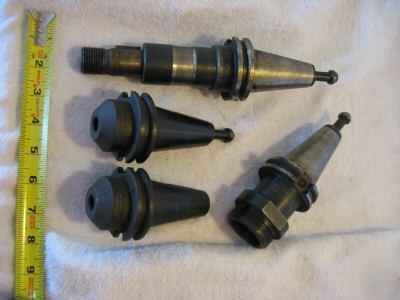 Lot of 4 cat 40 tool holders parlec erickson lydex
