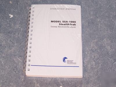 Manual for wavetek acterna ssa-1000 stealthtrak --mip