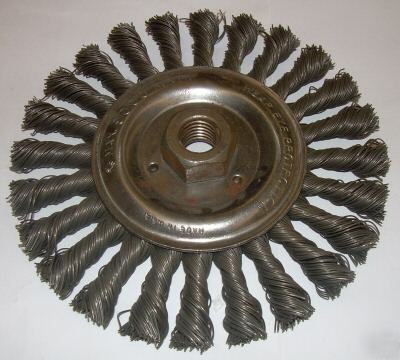 New 6 x 5/8 11 usa knot wire wheel brush angle grinder 