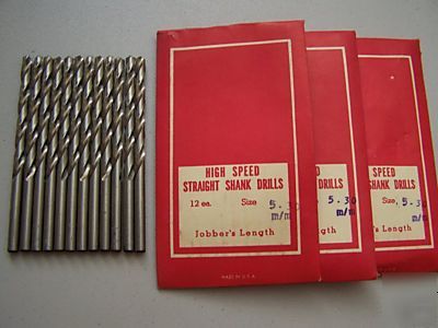 New metric drill bits 5.30 usa made qty 36 