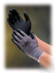 Nitrile foam coated nylon work glove, large, lot of 6