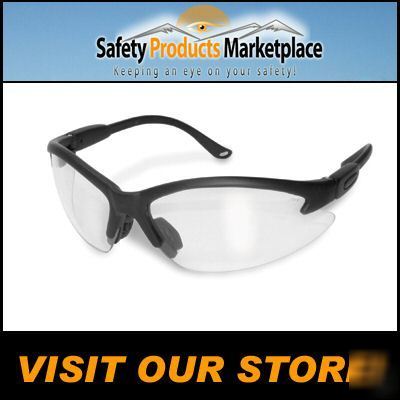 Overstock cougar safety glasses smokelens black frame