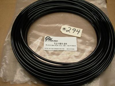Polyurethane tubing freelin wade black 1/4 od x .160 id