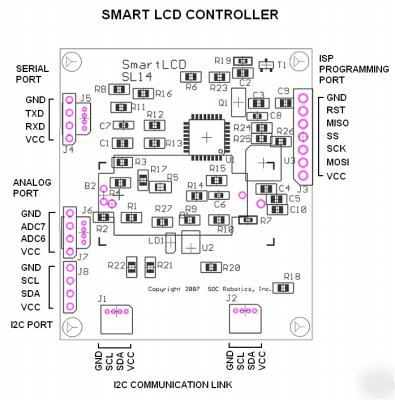 Smartlcd 4X16 lcd display with 3-axis accelerometer