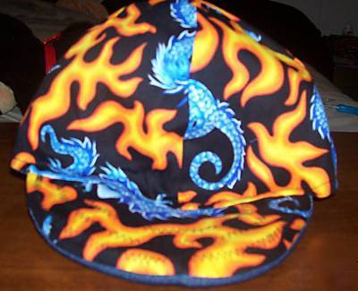 Tattoo flames\dragons welders hat hats cap caps reversa