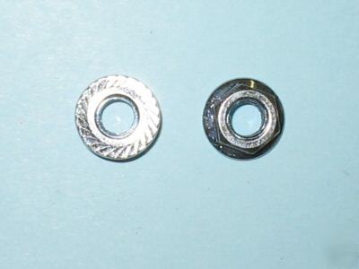 1,000 stainless steel serrated flange nuts #10-24