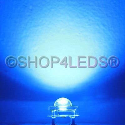 500 pcs 5MM 11000MCD super flux blue led free resistor