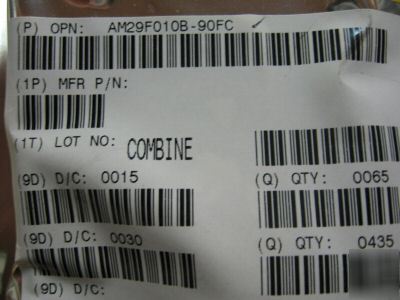 500PCS p/n AM29F010B90FC ; 1MB-flash-eprom, prog. 5V