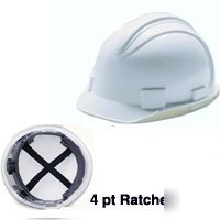 Charger ratcheting hard hat, white 3013362