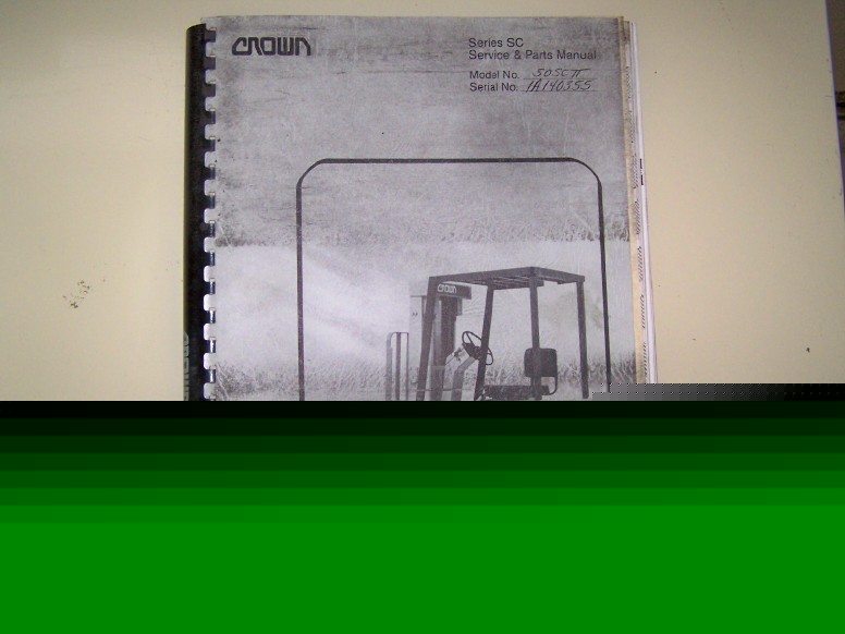 Crown series sc fork truck service parts manual