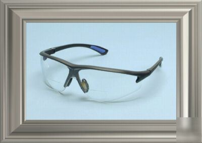 Elvex RX300 bifocal safety glasses, +2.0 diopter, 3 prs
