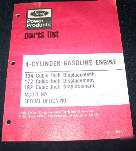 Ford four cylinder gasoline engine