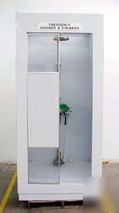 Haws 8330 emergency shower eyewash station + 9' stall