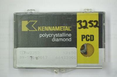 Kennametal pcd diamond inserts tcmw 3252 KD100