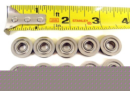 New lot of 10 valley plastics mini ball bearing flanged