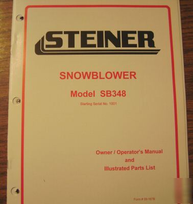 Steiner tractor snowblower operator's manual 