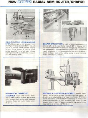 Westflex wr-401 radial arm router shaper -no router