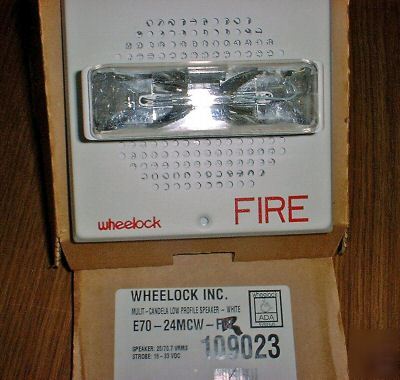 Wheelock E70-24MCW-fw strobe light fire alarm speaker