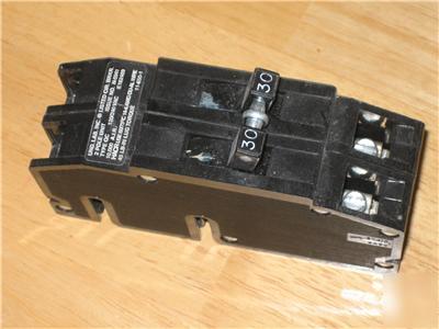 Zinsco 2 pole 30 amp circuit breaker euc