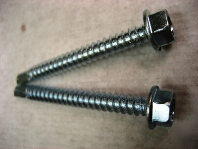 10 x 1-1/2 hex washer head tek self drill screws 100PK