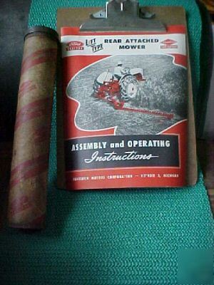 Antique ford tractor mower attachment manual (only)mip