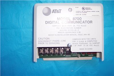 At&t 8700 digital communicator security alarm eet