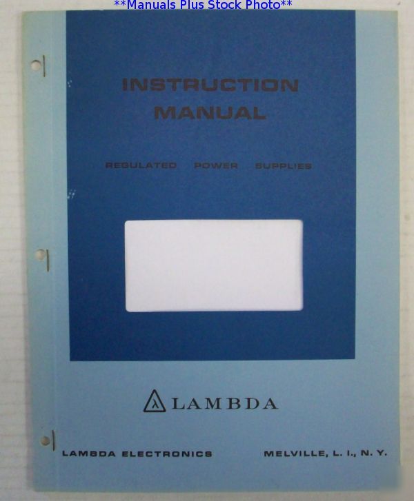 Lambda lt-1095A/lt- op/service manual - $5 shipping 