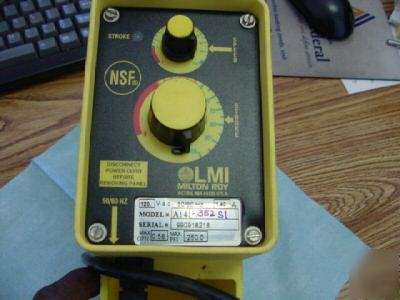 Lmi / milton roy: AA141-352S1 chem. metering pump < 
