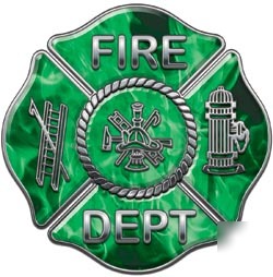 Maltese cross decal reflective 2