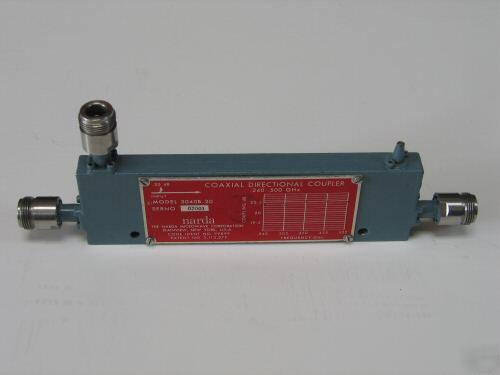 Narda 3040B-20 coaxial directional coupler, .24-.50 ghz