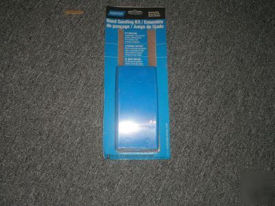 New norton abrasives hand sanding block kit w/sandpaper