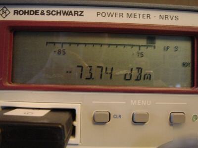 Rohde & schwarz nrvs power meter & nrv-Z1 18GHZ sensor 