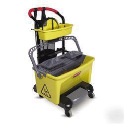 Rubbermaid pedal wring mini-cart microfiber mop bucket