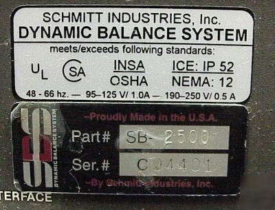 Schmitt sb-2500 sbs dynamic balance control unit