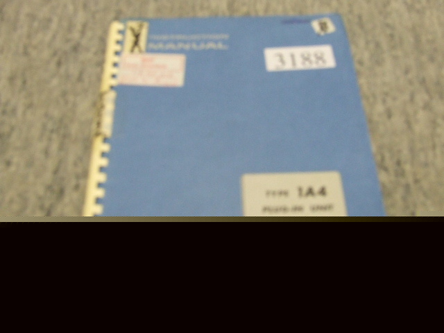 Tektronix type 1A4 plug-in unit instruction manual