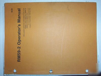 Woods RM59-2 operators manual