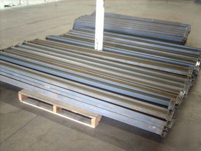 Lot of 7 upright warehouse pallet racking + 36 beams