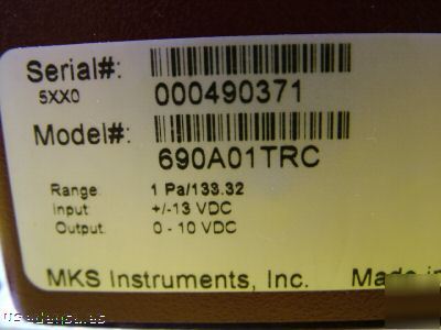 Mks instruments baratron 690A01TRC