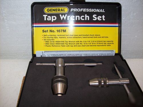 New general in box tap wrench set with factory case