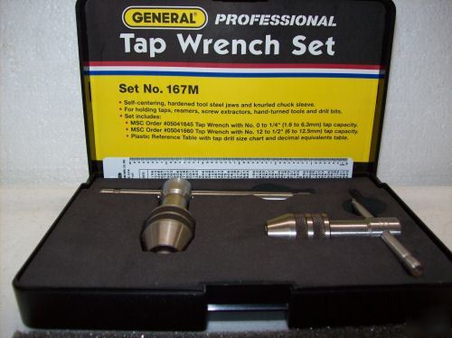 New general in box tap wrench set with factory case