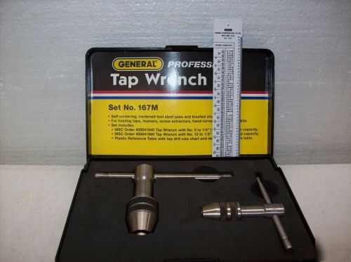 New general in box tap wrench set with factory case
