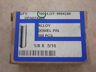 New socket source alloy dowel pins 100 pcs 1/8 x 5/16