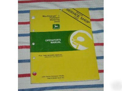 Operator's manual john deere plateless metering units