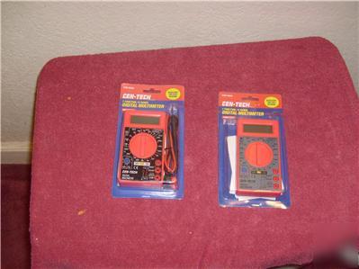 Two (2) cen-tech 7 function 19 range digital multimeter