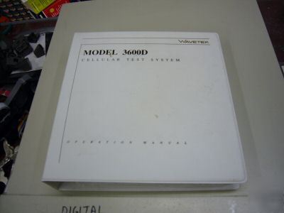 Wavetek 3600D cellular test system w/ software &manual 