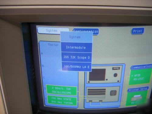 Hp 16500B w/ 16550A and 16534A oscilloscope module