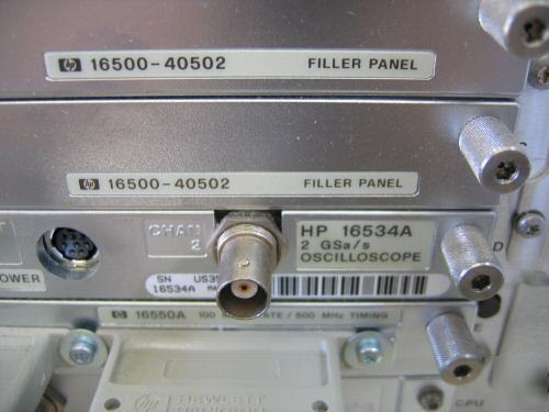 Hp 16500B w/ 16550A and 16534A oscilloscope module