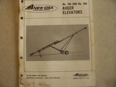 New idea 186 188 auger elevators manaul like new $30